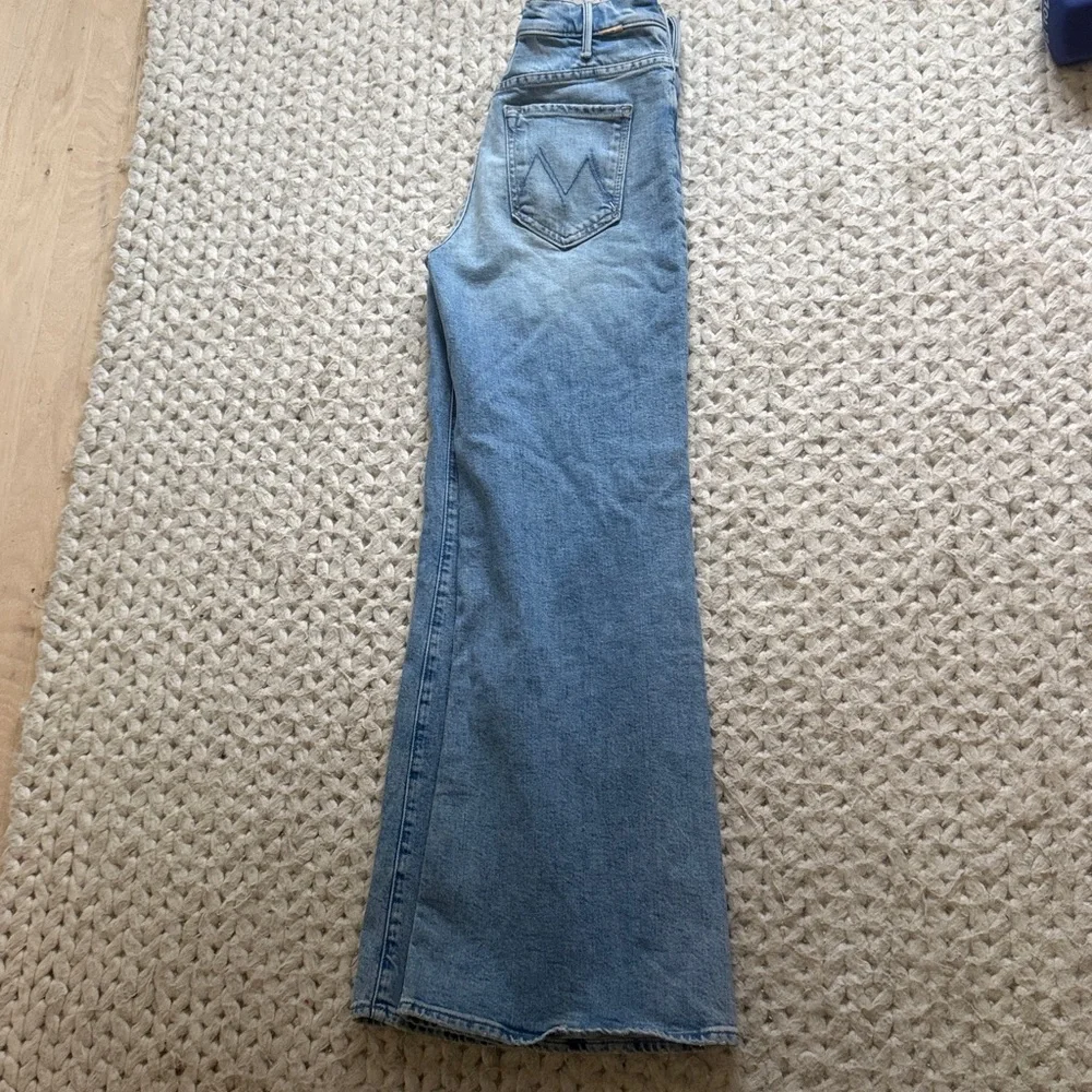 MOTHER Light Blue Wide-Leg Flare Jeans